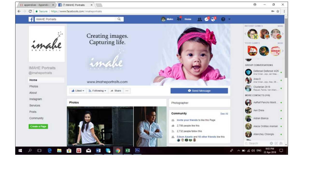 MARKETING PLAN FOR IMAHE PORTRAITS PHOTOGRAPHY SERVICE MARKETING PLAN FOR IMAHE PORTRAITS PHOTOGRAPHY SERVICE