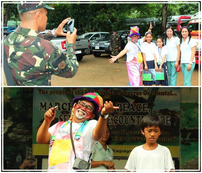 Ivan hired by Philippine Army to host for a peace talk in a local community